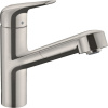 HANSGROHE Focus M42 páková drezová batéria s vyťažiteľným výtokom, 1jet, výška výtoku 150 mm, vzhľad nerezovej ocele, 71814800 HANSGROHE Focus M42 páková drezová batéria s vyťažiteľným výtokom, 1jet, výška výtoku 150 mm, vzhľad nerezovej ocele, 71814800