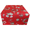 Vianočný behúň na stôl Vianočné ruže na červenom 50x150 cm Vianočný behúň na stôl Vianočné ruže na červenom 50x150 cm