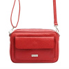 MiaMore Dámska kožená taška 01-041 DOLLARO Tmavo červená cez rameno z prírodnej kože MiaMore Dámska kožená taška 01-041 DOLLARO Tmavo červená cez rameno z prírodnej kože