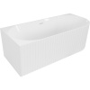 Mexen Gia, voľne stojaca rohová vaňa, drážkovaná, ľavá, 150 x 75 cm, biela lesklá, biely prepad, 52701507500L-20 Mexen Gia, voľne stojaca rohová vaňa, drážkovaná, ľavá, 150 x 75 cm, biela lesklá, biely prepad, 52701507500L-20