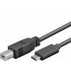 PremiumCord USB-C/male - USB 2.0 B/male, černý,1m PremiumCord USB-C/male - USB 2.0 B/male, černý,1m