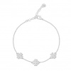 Náramok so štvorlístkami z kolekcie Classic Colibra - postriebrený Náramok so štvorlístkami z kolekcie Classic Colibra - postriebrený