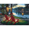 Norimpex diamantové maľovanie posedenie pri jazere 30 x 40cm Norimpex diamantové maľovanie posedenie pri jazere 30 x 40cm