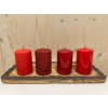 Artman Candles Červené valcové adventné sviečky 4ks Artman Candles Červené valcové adventné sviečky 4ks