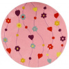 Bakero Dětský koberec Kids Flowers pink round (100x100 cm) Bakero Dětský koberec Kids Flowers pink round (100x100 cm)