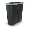 Odpadkový kôš Prosperplast COMPACTA Q DUO, 50 l čierny so svetlo šedým vekom Odpadkový kôš Prosperplast COMPACTA Q DUO, 50 l čierny so svetlo šedým vekom