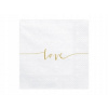 Servítky Párty Deco biele Love 20 kusov Servítky Párty Deco biele Love 20 kusov