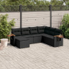 Sada záhradného nábytku plast VidaXL čierna 7 ks Sada záhradného nábytku plast VidaXL čierna 7 ks