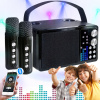 Karaoke set bluetooth reproduktor s 2 bezdrôtovými mikrofónmi LED 15W Karaoke set bluetooth reproduktor s 2 bezdrôtovými mikrofónmi LED 15W