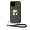 DKNY PU Leather Stack Logo Wrist Strap zadný kryt pre iPhone 13 Brown DKNY PU Leather Stack Logo Wrist Strap zadný kryt pre iPhone 13 Brown