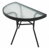 SKLENENÝ STÔL NA BALKÓN, TERASU, DO ZÁHRADY ISLAND Polokrúhly SKLENENÝ STÔL NA BALKÓN, TERASU, DO ZÁHRADY ISLAND Polokrúhly