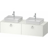 DURAVIT White Tulip závesná skrinka pod dve umývadlá na dosku, 2 zásuvky, 1600 x 550 x 408 mm, biela matná lakovaná, WT4891B36360000 DURAVIT White Tulip závesná skrinka pod dve umývadlá na dosku, 2 zásuvky, 1600 x 550 x 408 mm, biela matná lakovaná, WT4891B36360000