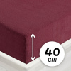 Froté napínacie prestieradlo na extra vysoký matrac FR-011 Bordó 180 x 200 - výška 40 cm Froté napínacie prestieradlo na extra vysoký matrac FR-011 Bordó 180 x 200 - výška 40 cm