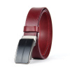 Luxusný kožený opasok s brzdou, šírka 3.5cm – STREAK, bordová Luxusný kožený opasok s brzdou, šírka 3.5cm – STREAK, bordová
