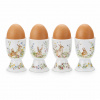 Jarné stojany na vajíčka Lúčne zajačiky – porcelánový set 4 ks na servírovanie vajíčok pri jarnom stolovaní Jarné stojany na vajíčka Lúčne zajačiky – porcelánový set 4 ks na servírovanie vajíčok pri jarnom stolovaní