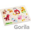 Drevené vkladacie puzzle: babička Lena a jej zvieratká - Haba Drevené vkladacie puzzle: babička Lena a jej zvieratká - Haba