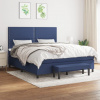 zahrada-XL Posteľný rám boxspring s matracom modrý 180x200 cm látka 3136539 zahrada-XL Posteľný rám boxspring s matracom modrý 180x200 cm látka 3136539