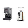 Gaggia Classic E24, grey + Eureka Mignon Specialita, WD white, walnut Gaggia Classic E24, grey + Eureka Mignon Specialita, WD white, walnut