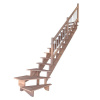 StarWood Schody Lindos Pro bukové pravé 100cm otvorené drev. nerez. zábradlie StarWood Schody Lindos Pro bukové pravé 100cm otvorené drev. nerez. zábradlie
