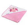 AKUKU Detská osuška 100x100 ružová so sovou 100x100 ružová AKUKU Detská osuška 100x100 ružová so sovou 100x100 ružová