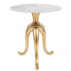 SIGNAL MEBLE Konferenčný stolík okrúhly SNAKE, zlatá/biely lesk efekt mramor SIGNAL MEBLE Konferenčný stolík okrúhly SNAKE, zlatá/biely lesk efekt mramor
