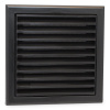 Vents Štvorcová plastová mriežka so sieťkou 154x154mm čierna MV 100S BLACK Vents Štvorcová plastová mriežka so sieťkou 154x154mm čierna MV 100S BLACK
