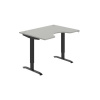 Hobis Pracovný stôl Motion Ergo, ZO, 2S, 120x70,5-120,5x90 cm, sivá/čierna Hobis Pracovný stôl Motion Ergo, ZO, 2S, 120x70,5-120,5x90 cm, sivá/čierna