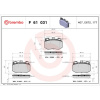BREMBO Sada brzdových platničiek kotúčovej brzdy BREMBO P 61 031 BREMBO Sada brzdových platničiek kotúčovej brzdy BREMBO P 61 031
