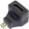 Adaptér PremiumCord Micro HDMI Male na HDMI Female ohnutý do pravého uhla 90° Adaptér PremiumCord Micro HDMI Male na HDMI Female ohnutý do pravého uhla 90°