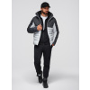 Ombre Men's quilted jacket with detachable hood - graphite and white čierna | šedá L Ombre 5907064530427 Ombre Men's quilted jacket with detachable hood - graphite and white čierna | šedá L Ombre 5907064530427