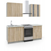 Kiew Standart Festa malá kuchynská linka 140, dub Sonoma/betón Kiew Standart Festa malá kuchynská linka 140, dub Sonoma/betón