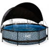 Bazén so strieškou a filtráciou Stone pool Exit Toys kruhový oceľová konštrukcia 300*76 cm šedý od 6 rokov Bazén so strieškou a filtráciou Stone pool Exit Toys kruhový oceľová konštrukcia 300*76 cm šedý od 6 rokov
