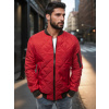 Pánska prešívaná červená bomber bunda tx2210 XL Pánska prešívaná červená bomber bunda tx2210 XL
