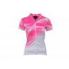 CRUSSIS - dámsky cyklistický dres bielo/ružová Veľkosť: M CRUSSIS - dámsky cyklistický dres bielo/ružová Veľkosť: M