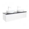 Swiss aqua technologies Koupelnová skříňka s kamennou krycí deskou SAT B-Way 119x30x45 cm bílá lesk BWAY120WU2B2B Swiss aqua technologies Koupelnová skříňka s kamennou krycí deskou SAT B-Way 119x30x45 cm bílá lesk BWAY120WU2B2B