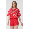 Vienetta Dámske pyžamo šortky Mon amour: červená XL Vienetta Dámske pyžamo šortky Mon amour: červená XL
