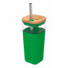 Quokka Sklenený cestovný hrnček so slamkou Liquid Cube Green 540 ml Quokka Sklenený cestovný hrnček so slamkou Liquid Cube Green 540 ml