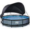 Bazén so strieškou a filtráciou Stone pool Exit Toys kruhový oceľová konštrukcia 360*76 cm šedý od 6 rokov Bazén so strieškou a filtráciou Stone pool Exit Toys kruhový oceľová konštrukcia 360*76 cm šedý od 6 rokov