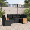 zahrada-XL 5-dielna záhradná súprava pohoviek s vankúšmi čierna polyratan 3260053 zahrada-XL 5-dielna záhradná súprava pohoviek s vankúšmi čierna polyratan 3260053
