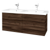 Dreja Umývadlová skrinka VARIANTE SZZ4 125 (umývadlo Harmonia) - D06 Orech / D06 Orech Dreja Umývadlová skrinka VARIANTE SZZ4 125 (umývadlo Harmonia) - D06 Orech / D06 Orech