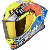 Prilba Scorpion EXO-R1 EVO II Air Aron Misano strieborno-žlto-modrá M Prilba Scorpion EXO-R1 EVO II Air Aron Misano strieborno-žlto-modrá M