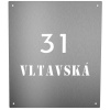 Nerezové domové číslo tabuľka 12a Velikost: 40 x 35 cm Nerezové domové číslo tabuľka 12a Velikost: 40 x 35 cm