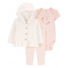 CARTER'S Set 3dielny mikina, body kr. rukáv, legíny Pink Floral dievča MFL NB/ veľ. 56 1P601510_NB CARTER'S Set 3dielny mikina, body kr. rukáv, legíny Pink Floral dievča MFL NB/ veľ. 56 1P601510_NB