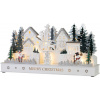 Dekorácia MagicHome Vianoce, dedinka, drevo, 15xLED teplá biela, 45x10x22.7 cm, 2xAA Dekorácia MagicHome Vianoce, dedinka, drevo, 15xLED teplá biela, 45x10x22.7 cm, 2xAA