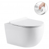 CERANO - WC závesné Felci, Rimless + Slim/UF sedátko - biela lesklá - 53x37 cm CER-417377 CERANO - WC závesné Felci, Rimless + Slim/UF sedátko - biela lesklá - 53x37 cm CER-417377