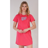 Vienetta Dámska nočná košeľa s krátkym rukávom Super girl Farba: Ružová, Veľkosť: S Vienetta Dámska nočná košeľa s krátkym rukávom Super girl Farba: Ružová, Veľkosť: S