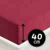 Froté napínacie prestieradlo na extra vysoký matrac FR-010 Vínové 140 x 200 - výška 40 cm Froté napínacie prestieradlo na extra vysoký matrac FR-010 Vínové 140 x 200 - výška 40 cm