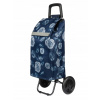 Nákupná taška, vozík - Modrý nákupný košík (Veľká taška na nákupný vozík na kolieskach Big Shop Rose)