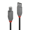 Kábel USB 2.0 A-B M/M 1m, High Speed, Anthra Line, čierny Kábel USB 2.0 A-B M/M 1m, High Speed, Anthra Line, čierny