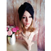Dámsky Turban z vlny - modrý Dámsky Turban z vlny - modrý